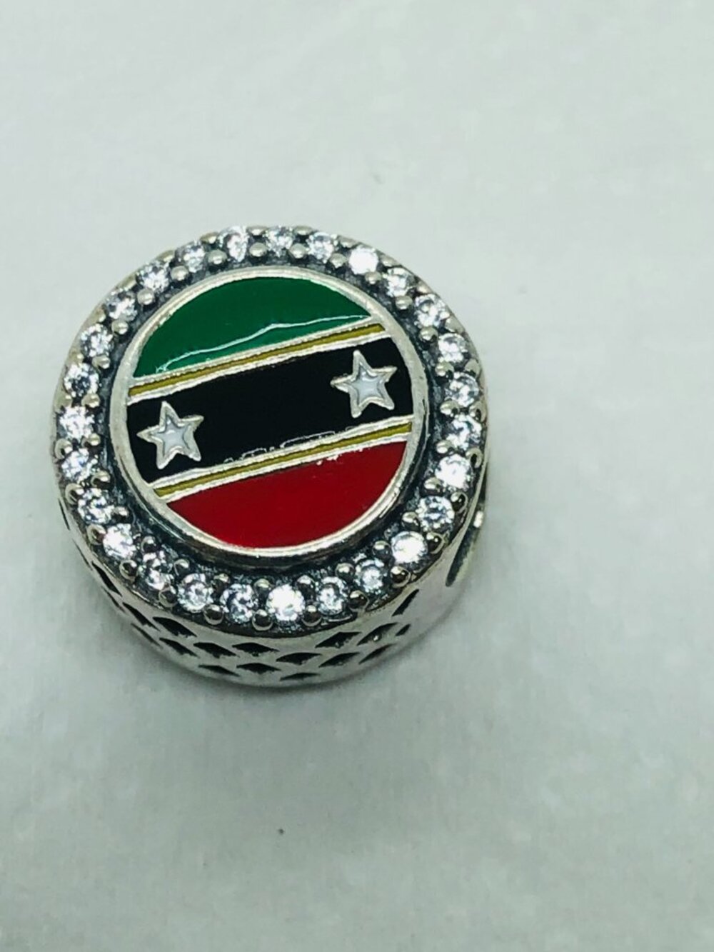 ✨ ✨Pandora St. Kitts and Nevis Flag Bead Charm S925 Silver with box